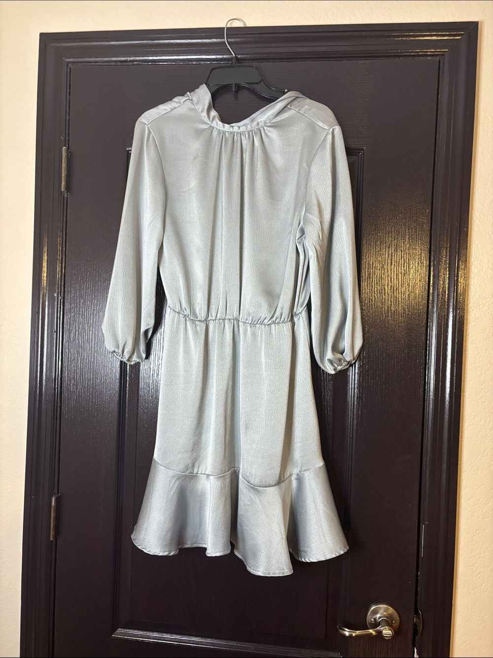 Light Blue Girls' Ruffle-Hem Dress